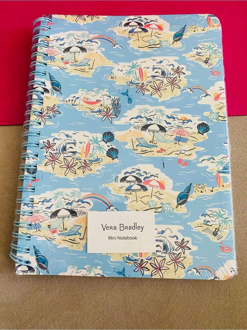 Vera Bradley Mini Spiral Notebook NWT Beach Treasures. 160 pages